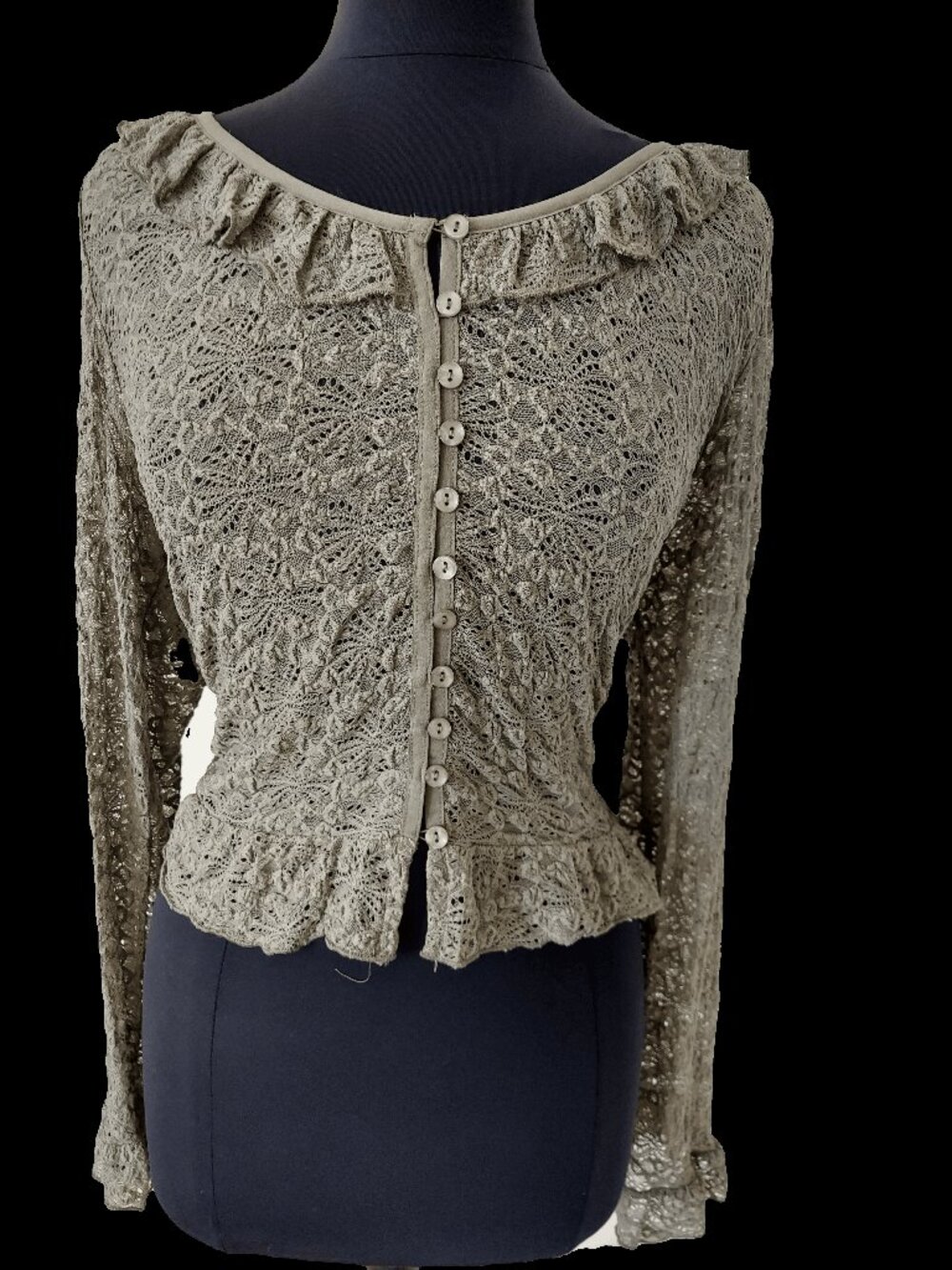 "And Now This" Mesh Lace Sage Green top with Cami SZ 3X 99% nylon 1% spandex